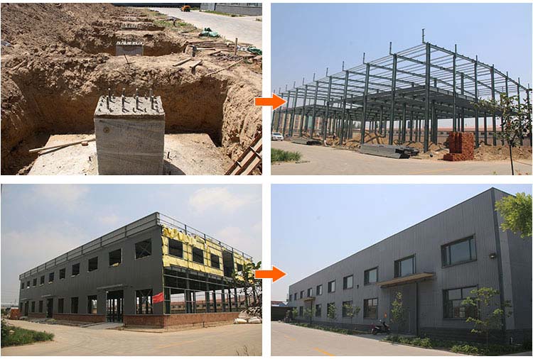 Industrial prefab steel structural multi storey warehouse building