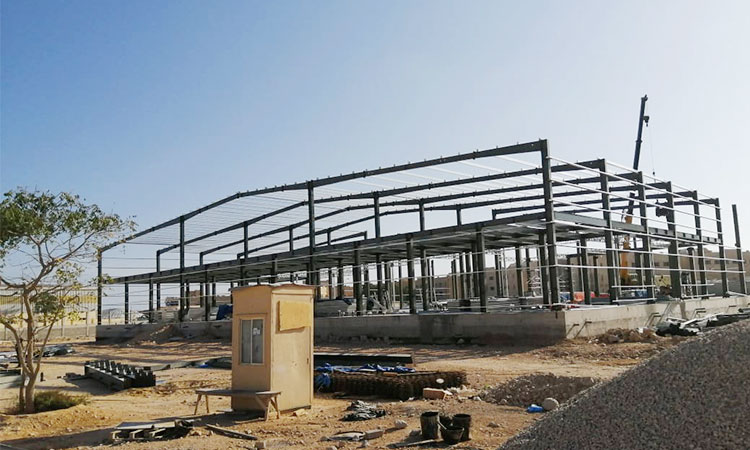 Oman two-storey steel structure workshop