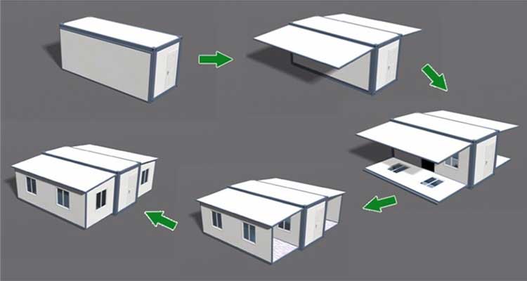 Foldable tiny house prefab portable fold out home